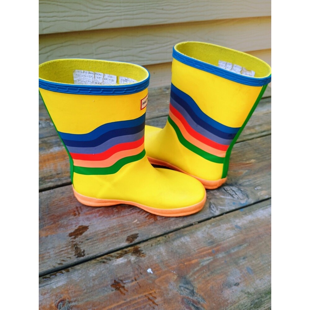 Hunter Kids First Classic Rainbow Waterproof Wellies Colour Size UK 11 US 12